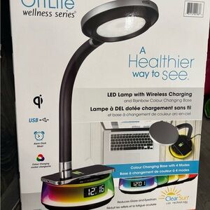 OttLite LED Lamp with Wireless Charging